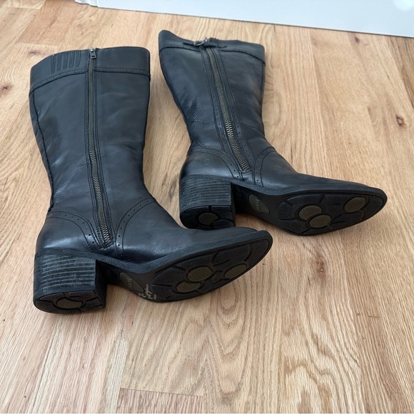 Born Leather Black Knee High Boots Size 7.5 - Picture 8 of 13